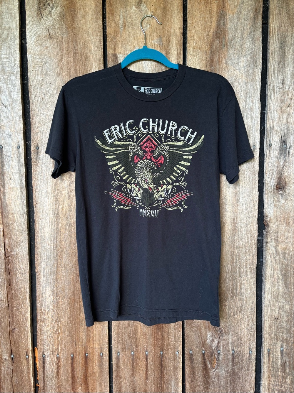 Eric Church Holdin’ My Own Tour 2017 T Shirt Men’s Small Black Eagle Concert